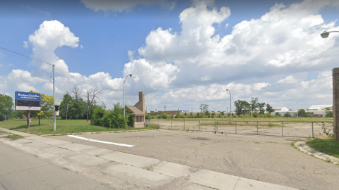 An empty lot at an old state fairgrounds