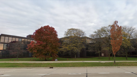 A vacant office complex
